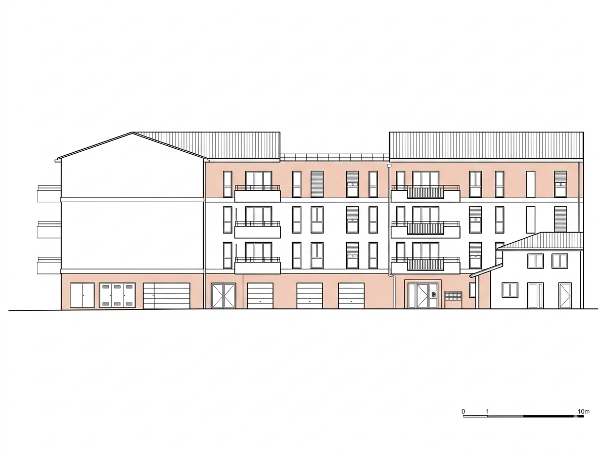 Élévation façade Centre Dentaire La Fourragère