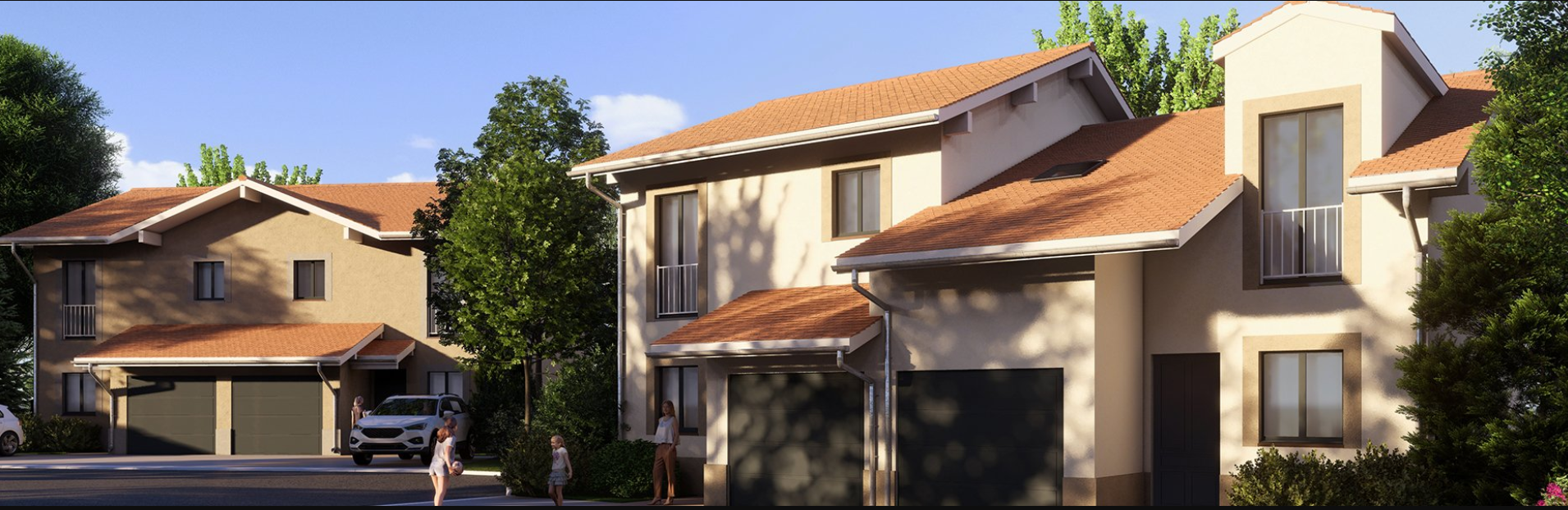 L'Écrin Vert Bonneville - perspective 3D lotissement