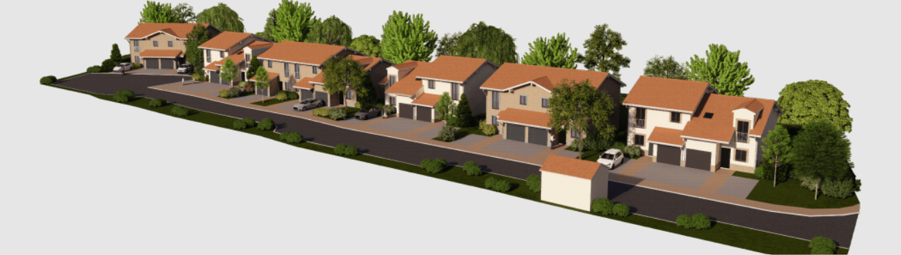 Vue aérienne lotissement L'Écrin Vert Bonneville