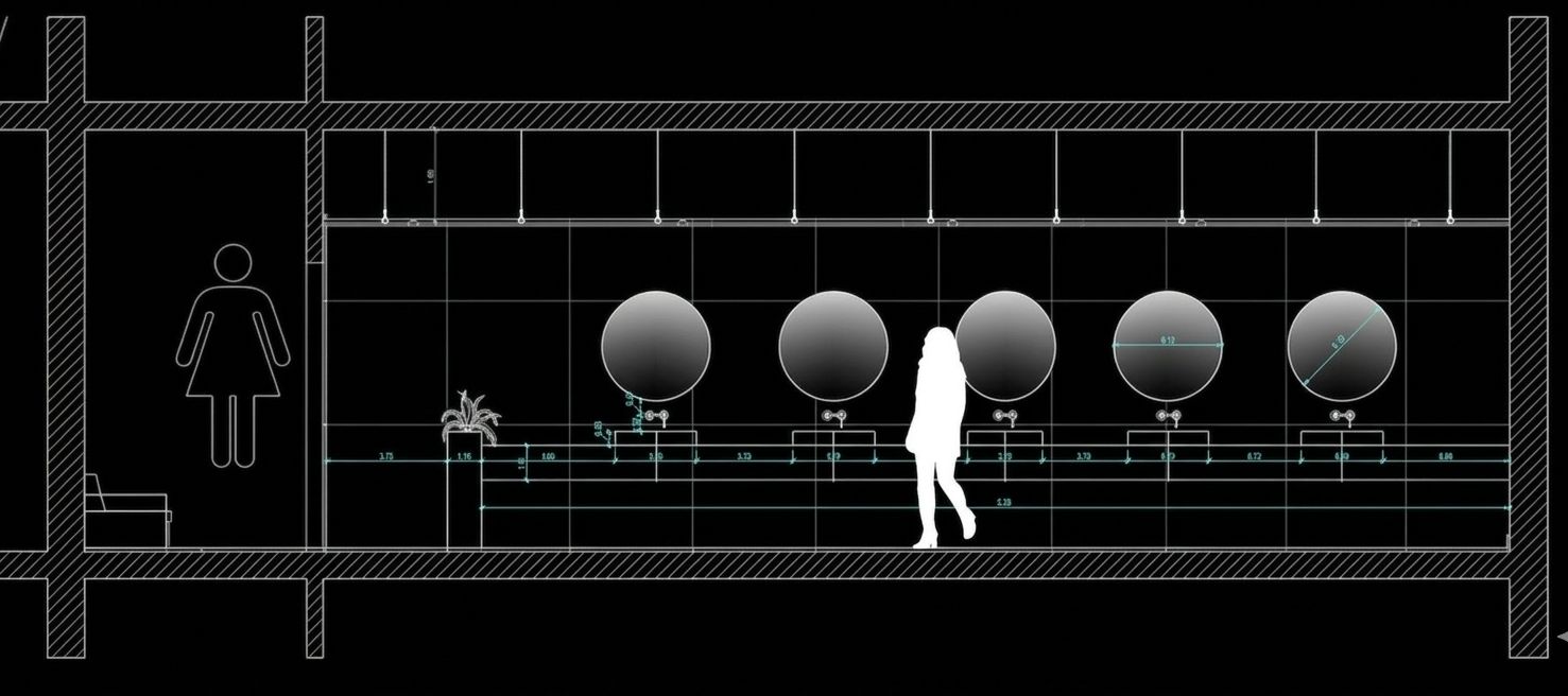 Coupe technique sanitaires - Trets