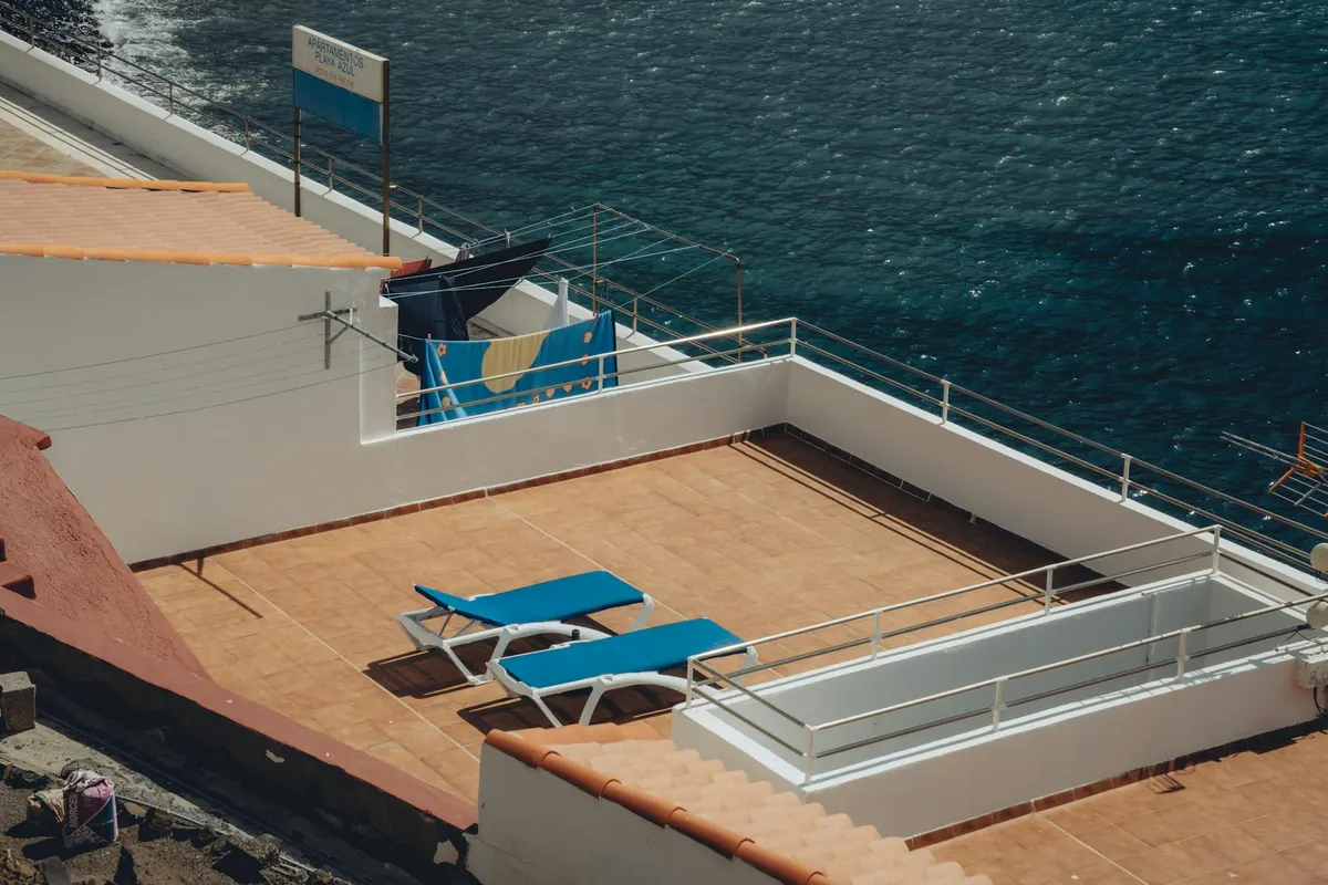 Terrasse d'appartement avec vue mer à Cannes