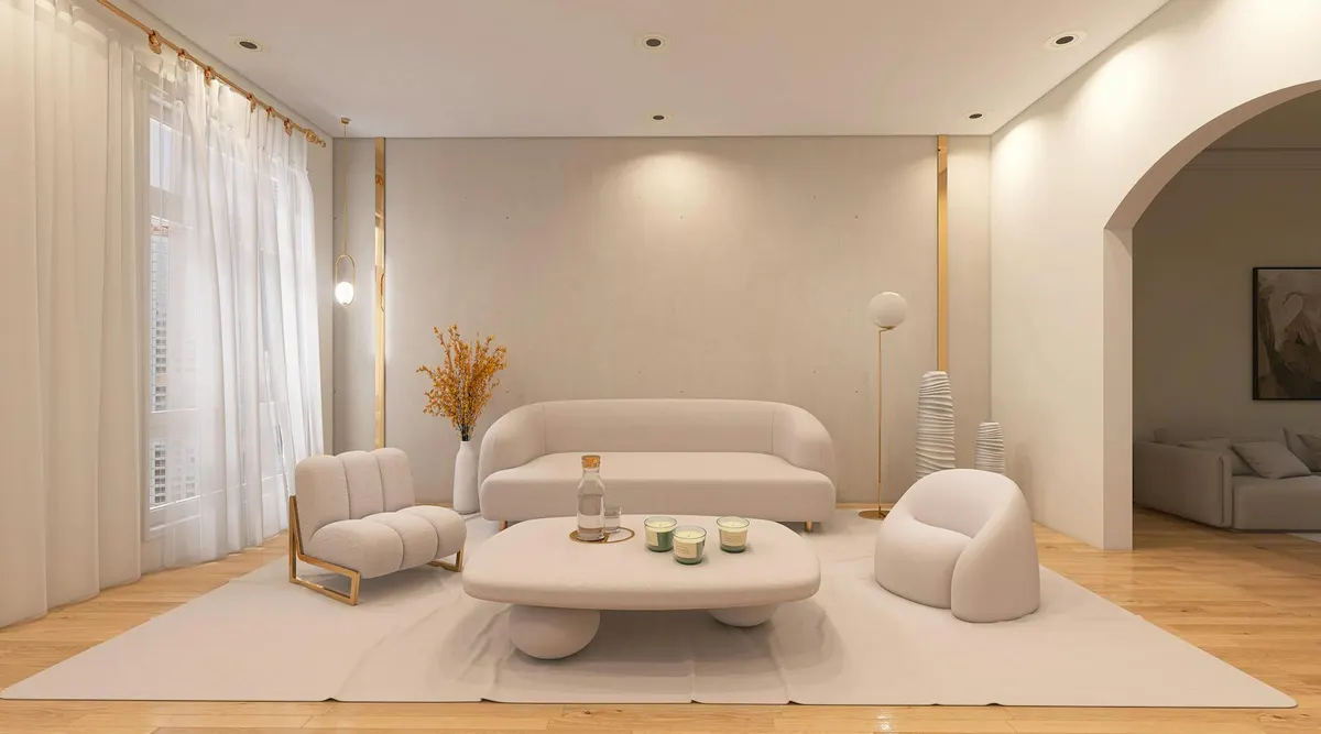 Salon design haut de gamme méditerranéen à Saint-Tropez